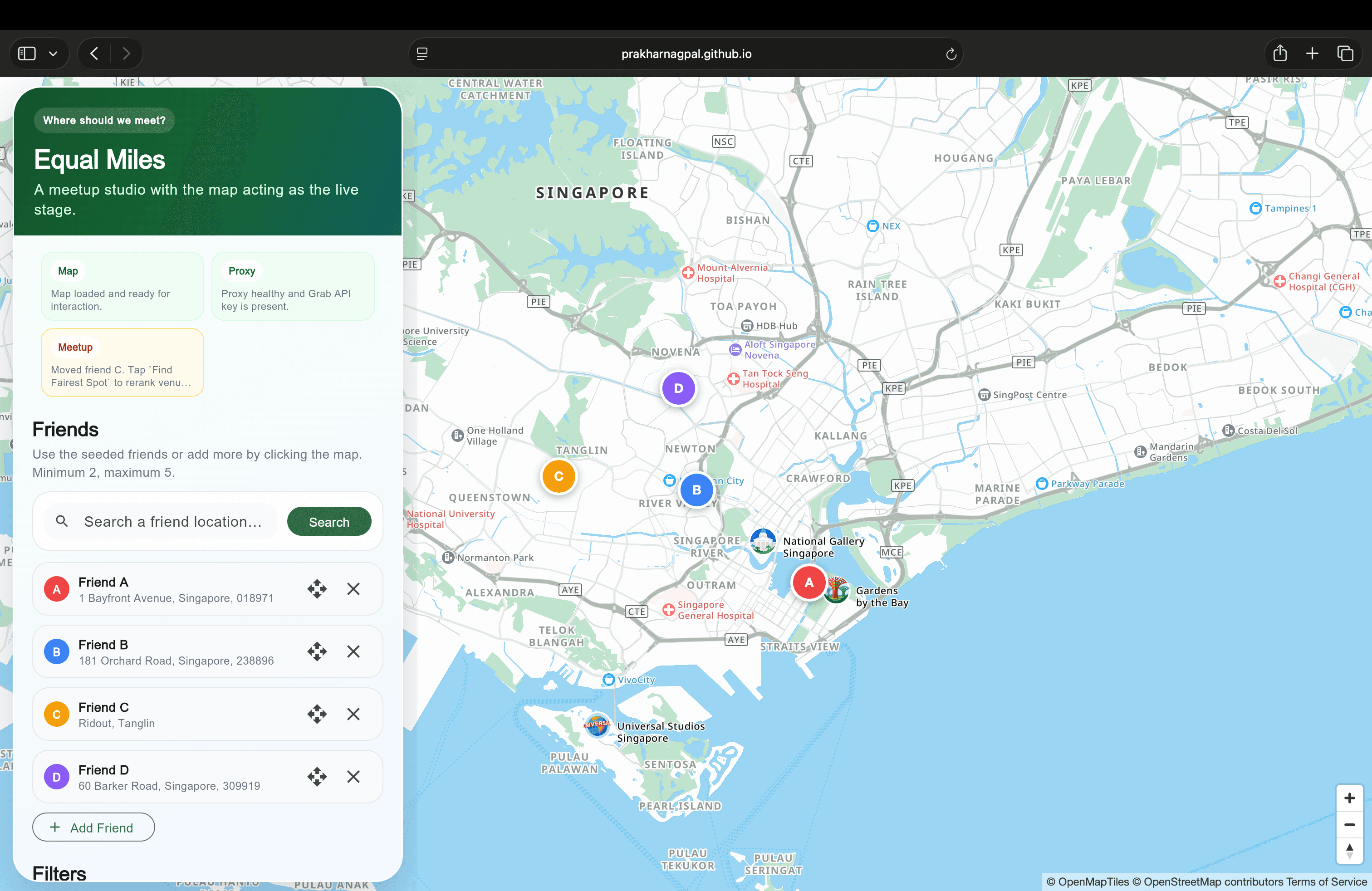 Equal Miles — Grab Maps Hackathon screenshot 1